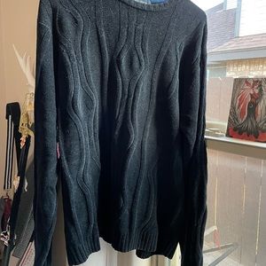 Vtg 90s NAUTICA ribbed black sweater